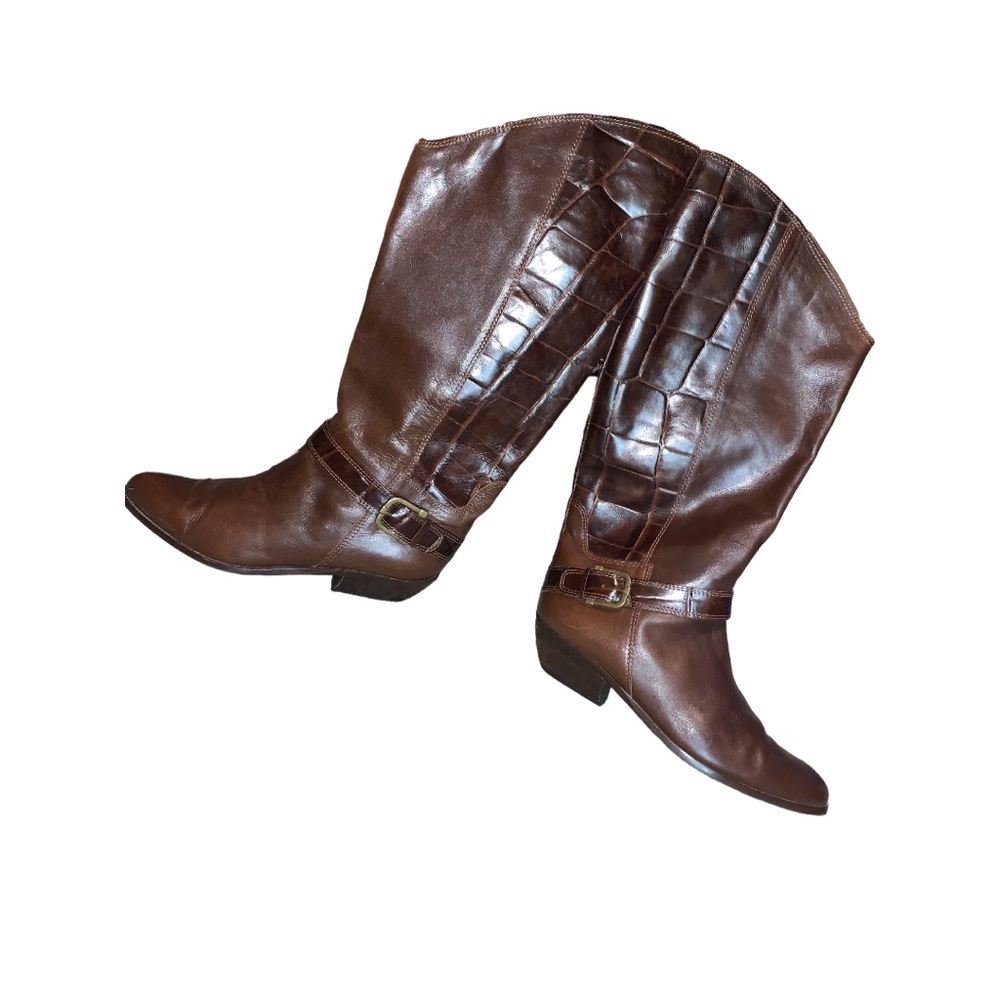 Bandolino Made In Italy Brown Upper Leather Boots, Size 8M - Picture 12 of 16